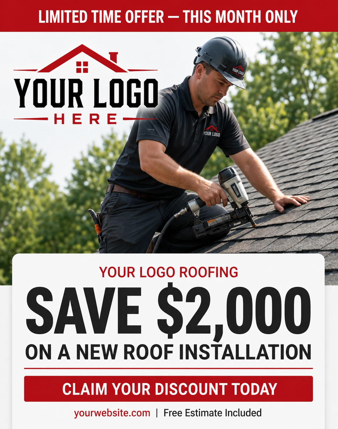 Concept ad — Save $2,000 on a New Roof